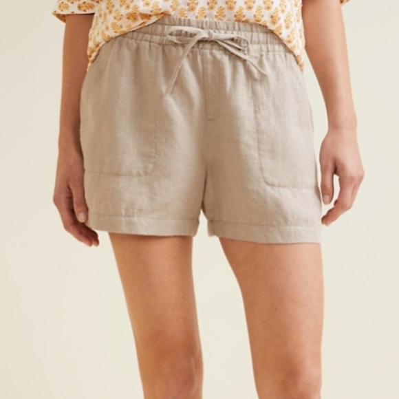 Garnet Hill NWT Coastal Linen Shorts - Picture 1 of 8
